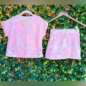 🔹 Osh Kosh Cloud Dye Sweatshirt Tee &‎ Skort Set